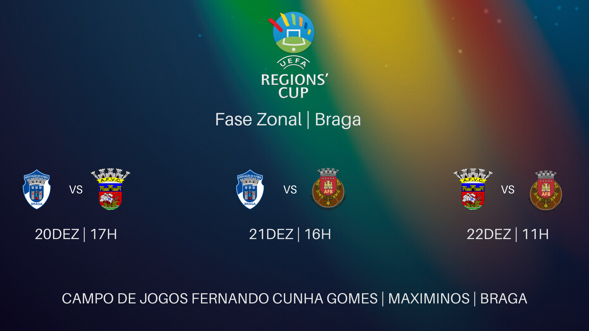 AF Braga é anfitriã da fase zonal da UEFA Regions' Cup