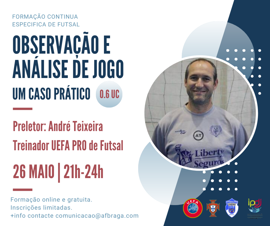 AF Braga promove Formação em Observação e Análise do Jogo de Futsal