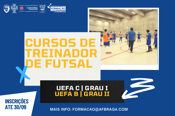 Cursos de Treinadores de Futsal - prazo prorrogado 