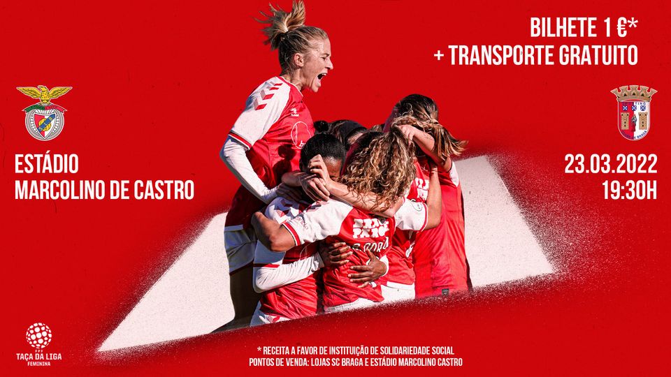 SC Braga disputa hoje a Final da Taça da Liga Feminina 2021/2022
